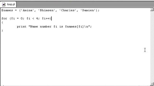 VTC Player Perl Fundamentals, Looping over an array смотреть онлайн