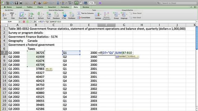 How to convert quarterly data to annual data using Excel смотреть онлайн