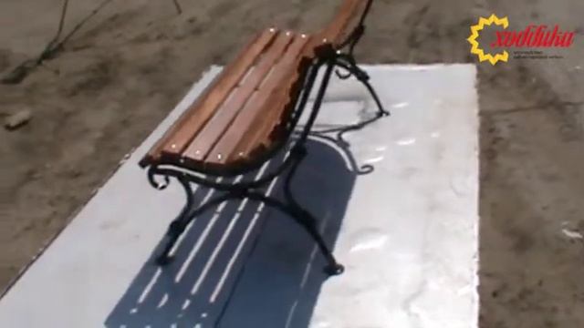 Скамейка садовая кованая "Авен" смотреть онлайн