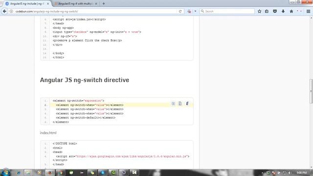 AngularJS tutorial, ng-include, ng-if, ng-switch with example смотреть онлайн