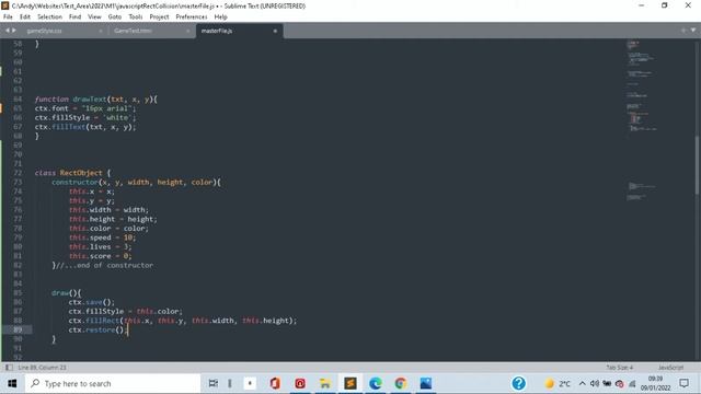 Part 1 of 2 - Collision detection between 2 rectangles in HTML canvas - Skilz4umedia смотреть онлайн