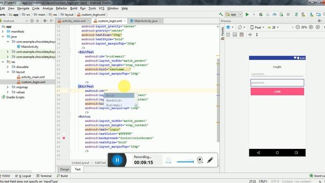 Create Login Form In Alert Dialog Box смотреть онлайн