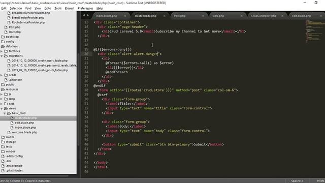 Tutorial Crud laravel 5.8 Edit data and Validation part #04 смотреть онлайн