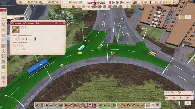 Tutorial T3 / P2 City street grid upgrade : The large 3-lane [Shift] traffic circle. смотреть онлайн