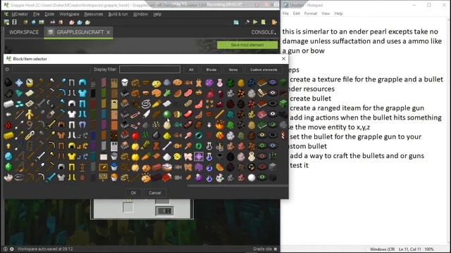 MCreator Grapple Hook Tutorial смотреть онлайн