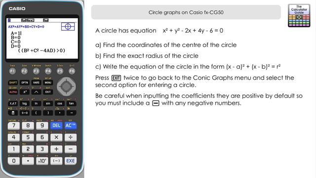 How To Draw Circles & Find Centre & Radius On A Casio fx-CG50 | Casio Graphing Calculator смотреть онлайн