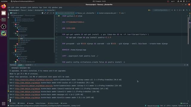 Pycharm + Django React Docker. Compose файл смотреть онлайн