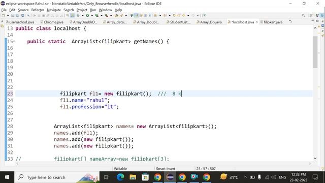 23 February 2023 ArrayList and FindElements Method By Rahul Sir смотреть онлайн