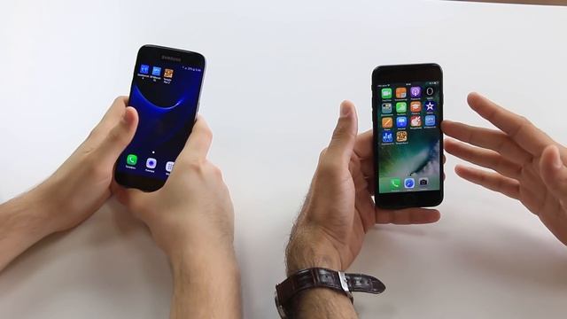 Сравнение скорости iPhone 7 и Samsung Galaxy S7! Какая семерка лучше? смотреть онлайн