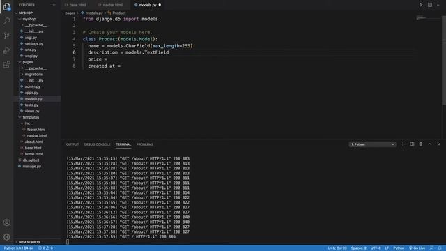 Product MODEL, MIGRATIONS And Styling Pages In DJANGO смотреть онлайн