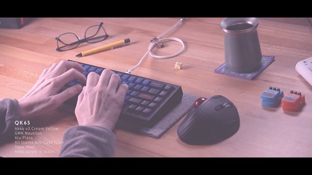Akko v3 Cream Yellow on QK65 - Typing Sound / 硬めのセッティングにも合う смотреть онлайн