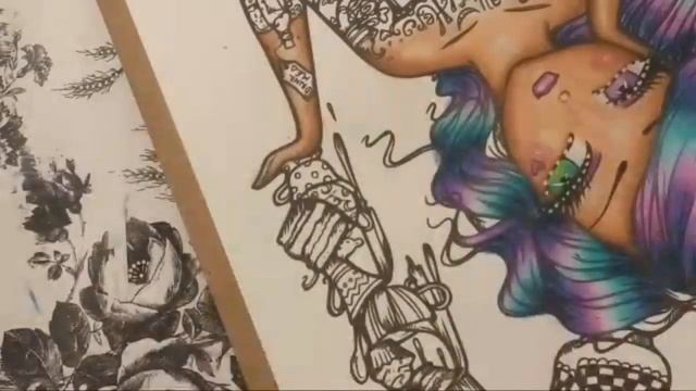 COLOR ALONG IN THE TATTOO GIRLS HANNAH LYNN COLORING BOOK PT.2 смотреть онлайн