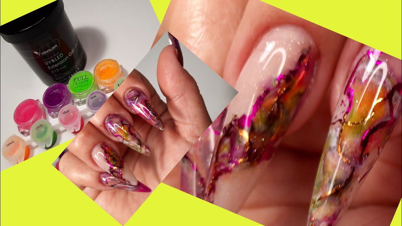 *450*Самозамес.Неоновый гель.Делаю гелевые неоновые типсы из верхних форм/self-mixing.Neon gel tips смотреть онлайн