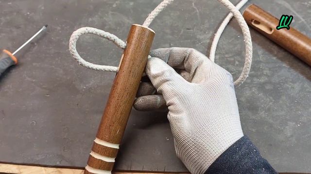 How to make Nunchucks | Nunchaku making from Scratch Wood and Cotton rope, famous Ninja Weapon #diy смотреть онлайн