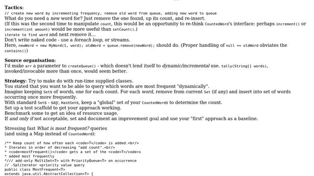 Most frequent word in an array of strings - Java (4 Solutions!!) смотреть онлайн