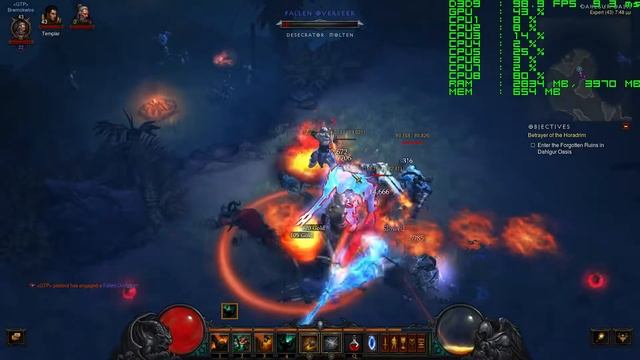 Diablo III 1920X1080 maxed GTX 970 @1.5Ghz CORE i7-860 @4GHz смотреть онлайн