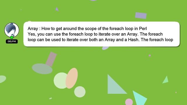 Array : How to get around the scope of the foreach loop in Perl смотреть онлайн