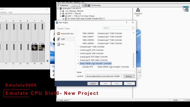 Part10- Emulate CPU Create, CPU Slot Move, Run -Studio5000 CompactLogix Basic смотреть онлайн