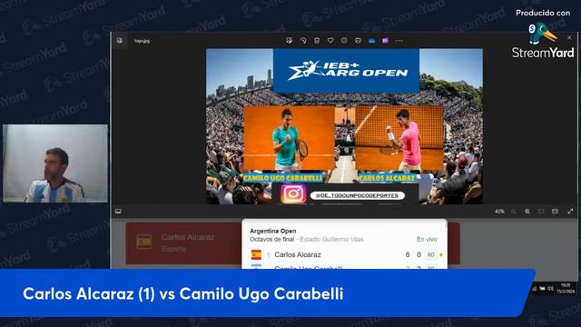 Carlos Alcaraz vs Camilo Ugo Carabelli смотреть онлайн
