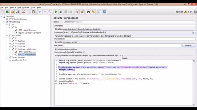 Adding Custom Cookie In Jmeter | Cookies Related Issues | Set Cookie Using JSR223/Beanshell