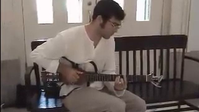 Romantic guitar solo for a warm up. Compact silent guitar Aria Sinsonido смотреть онлайн