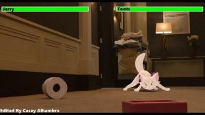 Tom vs. Spike & Jerry vs. Toots with healthbars