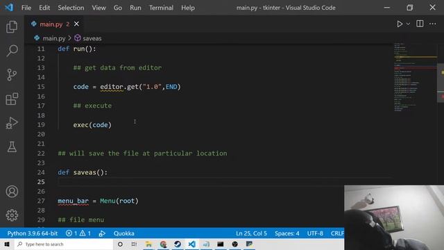 Python 3 Tkinter Script to Build Python IDE Compiler & Editor to Run & Save Python Code Like VS Cod смотреть онлайн