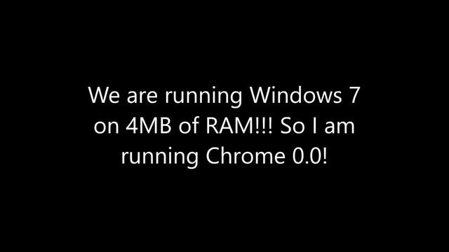 Windows 7 on 4MB of RAM смотреть онлайн