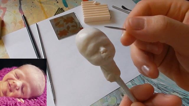 Как слепить голову мини реборна. Мастер-класс по лепке из полимерной глины смотреть онлайн