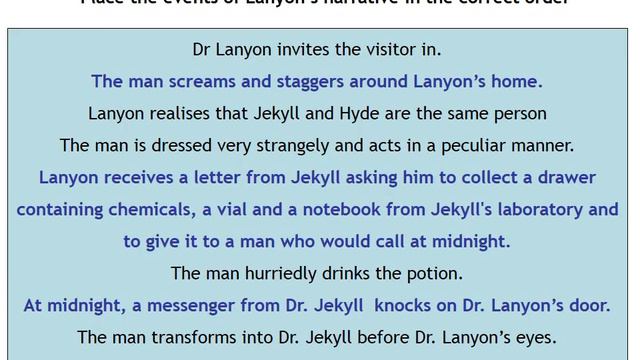 Dr Jekyll and Mr Hyde Teaching Resources - Powerpoint, Scheme of Work and Worksheets смотреть онлайн