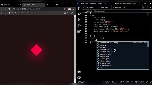 Vibrating Heart Shape using CSS Before & After | [ CSS ANIMATION ] смотреть онлайн