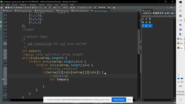 2D Array Column Wise Sorted || Unsorted Matrix ||ASC ORDER смотреть онлайн