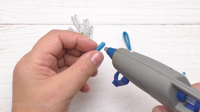 Take a few pieces of Glitter Foamiran! Christmas tree decorations! смотреть онлайн