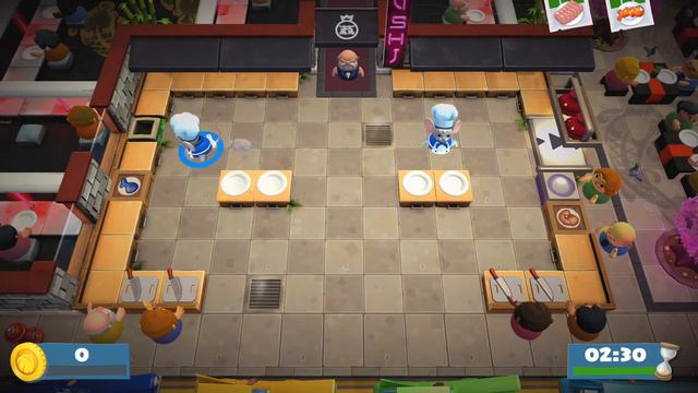 Overcooked 2 . атака орды на коралевство , №1 , адская кучня ,