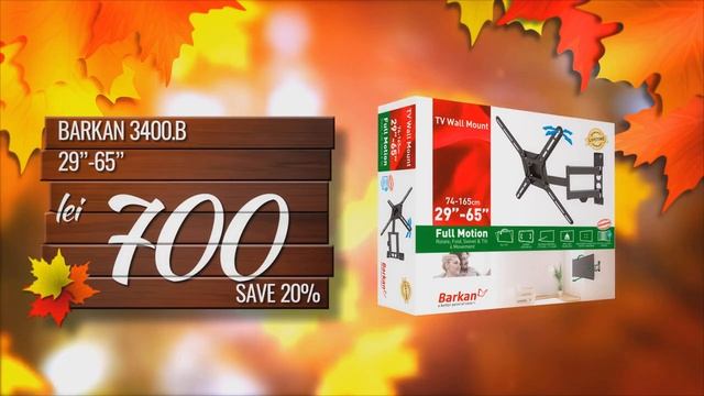 Autumn 2019 Скидки на кронштейны Barkan до 20% смотреть онлайн