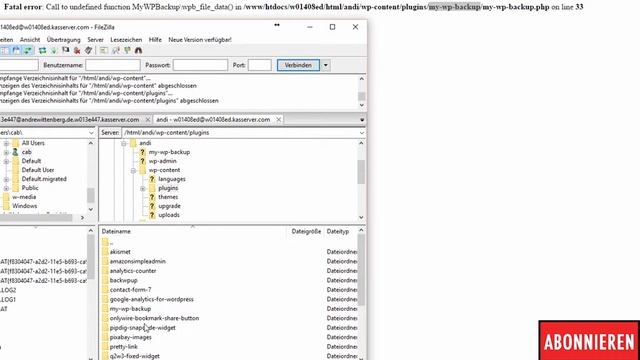 Fatal error Call to undefined function - Weiße Seite Wordpress Fehler beheben смотреть онлайн