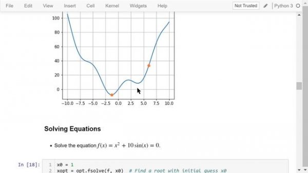 Engineering Python 18A: Optimization using SciPy