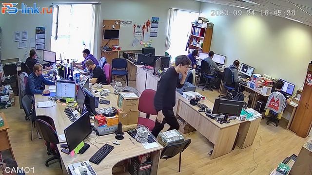 Пример записи Купольная IP 2MP 1080P видеокамера C POE и поддержкой микрофона Ps-Link IP302PM