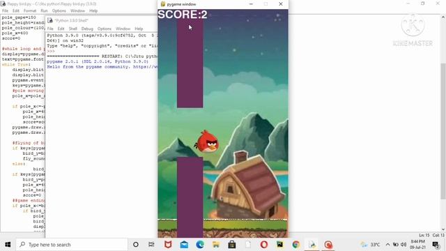 Flappy Bird by PYGAME(python) смотреть онлайн