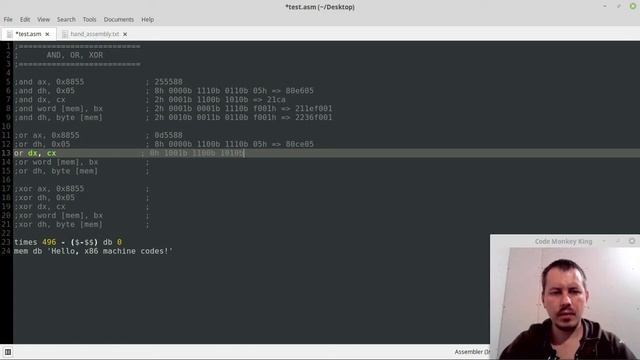 Hand assembling x86 assembly AND, OR, XOR instructions to x86 machine codes смотреть онлайн
