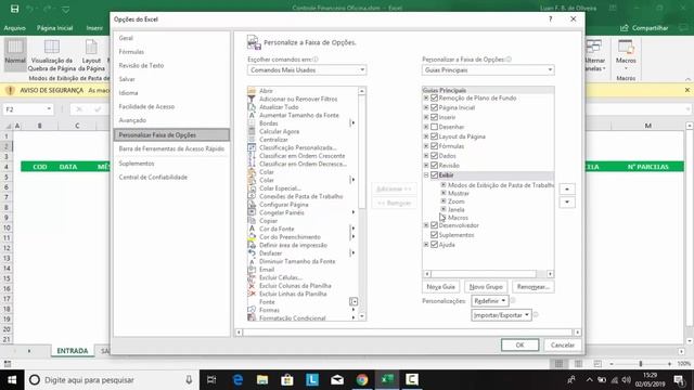 Habilitar Guia DESENVOLVEDOR no Excel e Permitir Execução de Macros VBA смотреть онлайн