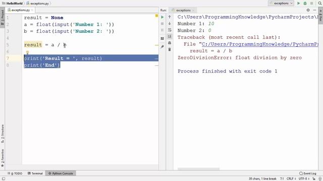 Python Tutorial for Beginners 36 - Python Exception handling + Python Try Except смотреть онлайн