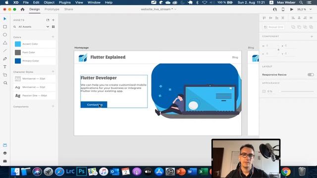 Flutter Sunday - Website Redesign in Flutter - Just Chatting #1 - Training смотреть онлайн