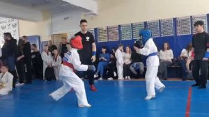 бой 2. соревнования по рукопашному бою.8-9 лет весовая категория 28 кг.