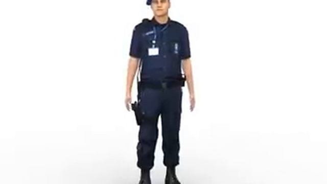 Dutch Policeman Royal Marechaussee KMAR male 3d model by Rocketbox Libraries #m160 talk смотреть онлайн