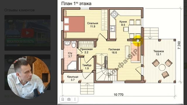 Обзор проекта дома «Лямбда-1». Проект мансардного дома из СИП панелей 105 кв.м смотреть онлайн