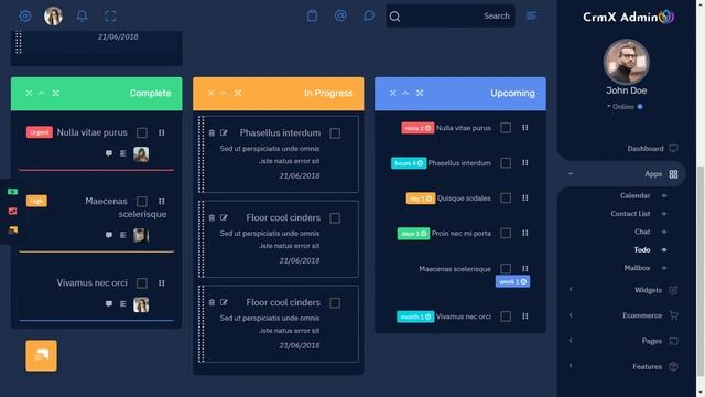 CRM Dashboard Bootstrap 5 Admin Panel with RTL Dark Theme смотреть онлайн