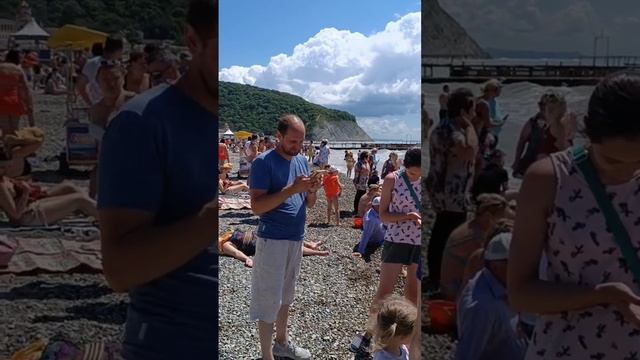 Архипо-Осиповка 29 июля 2023 года ?️ Санаторский пляж ?️ Море ещё штормит ? смотреть онлайн