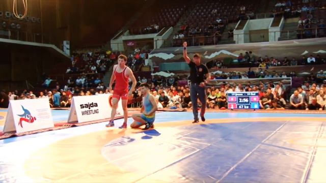 Борьба. Турнир Санатбаева-2019. 67 кг 1\4 Нургазы Асангулов (KGZ)-Нурмолдо Анарбеков (KGZ) смотреть онлайн