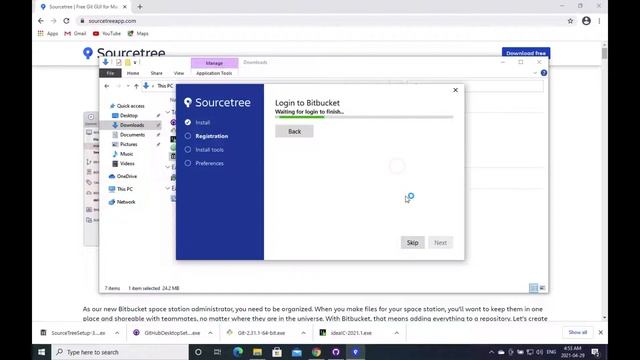 Windows 10 GIT SourceTree Installation смотреть онлайн